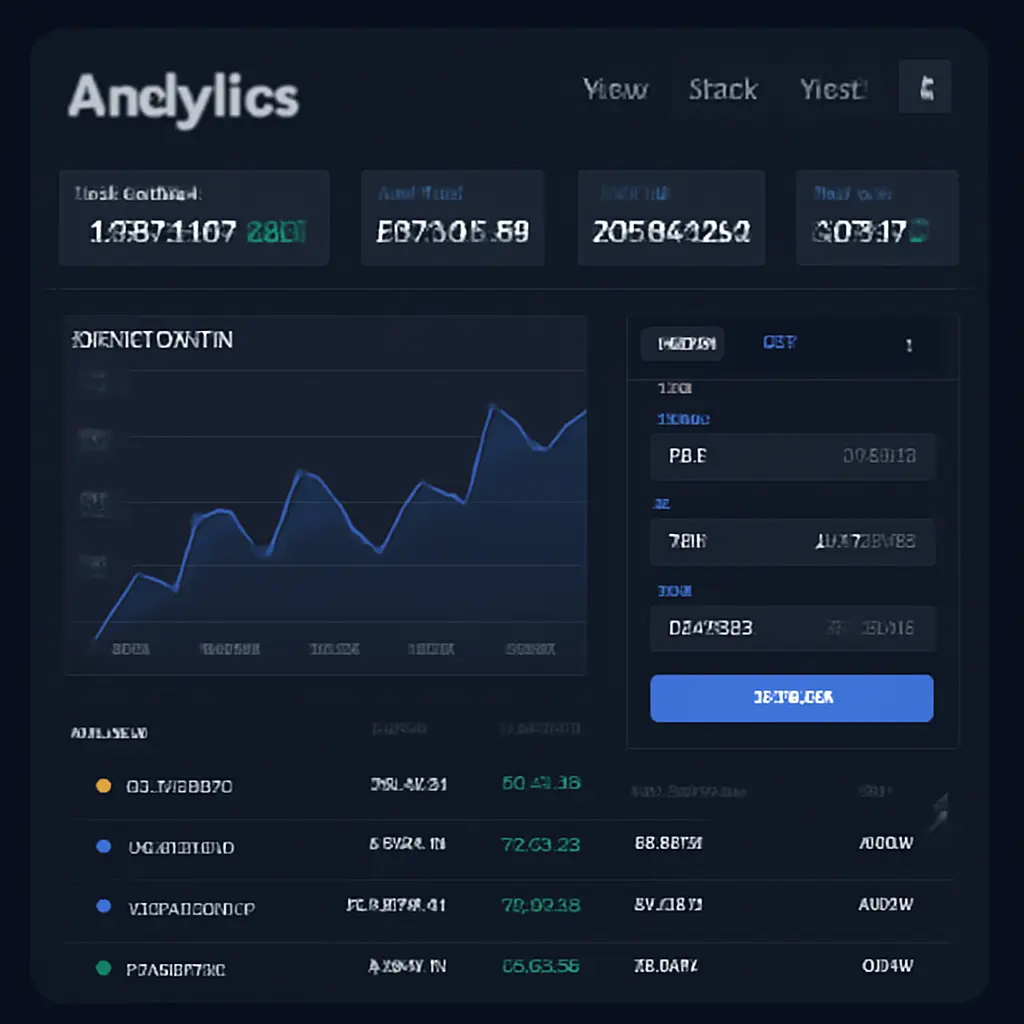 Графики аналитики и интерфейс криптообменника на экране