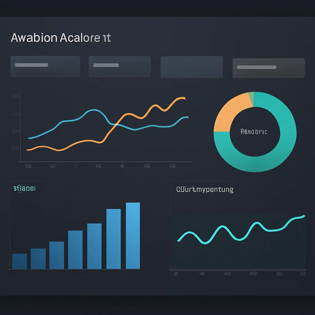 Дашборд аналитики для сайта, показатели трафика и конверсии